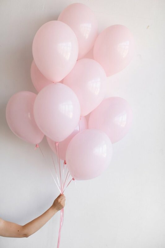 Шары нежно розовые